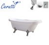 Ванна акриловая Cerutti SPA CT9323 160х75 отдельностоящая овальная с ножками