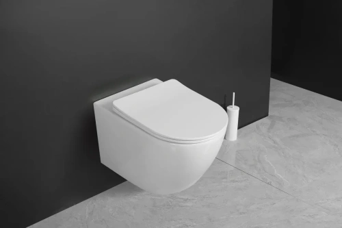 Унитаз подвесной MILLEAU VORTEX-A MYL038ASGW белый с сиденьем микролифт безободковый смыв торнадо - фото 3