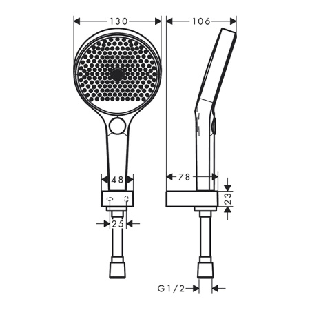 Душевой гарнитур Hansgrohe Rainfinity 26851700 настенный белый
