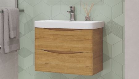 Тумба под раковину Velvex CLAY tpCLA.70.2Y-230 70х30 подвесная цвет коричневый