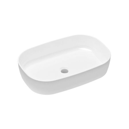 Раковина из сантехнического фарфора Lavinia Boho Bathroom Sink Slim 33311003 50х40 накладная цвет белый без отверстий под смеситель