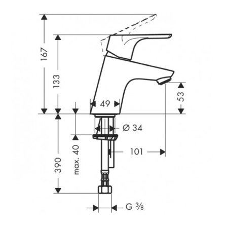 Смеситель Hansgrohe Focus 31732000 на раковину хром