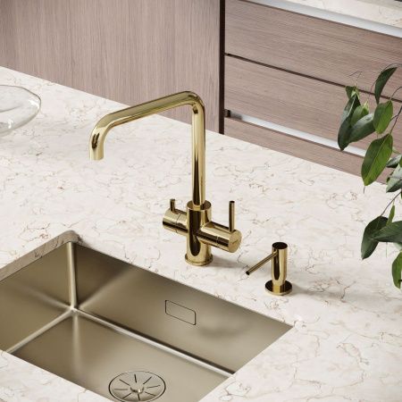 Смеситель для кухни Sancos Vela SC4013ZG на мойку золото