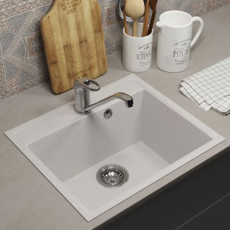 Кухонная мойка Uperwood ECON UPD-408 4910201231 50х40 цвет белый поверхность матовая