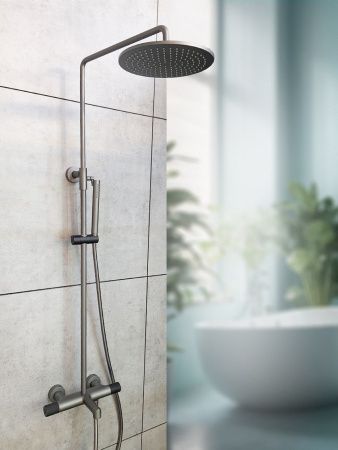 Душевая стойка AltroBagno Intento AltroBagnoIntento030421GrNe настенная цвет черный/серый