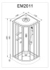 Душевая кабина AvaCan EM2011GM 110х110 четверть круга с крышей ориентация универсальная