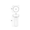 Раковина керамическая Dea Design Pedestal Basin DD2025 480 16 50х50 напольная цвет черный без отверстий под смеситель