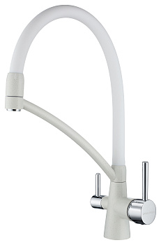 Смеситель для кухни Paulmark SIEGEN Si213111-331 на раковину белый без термостата