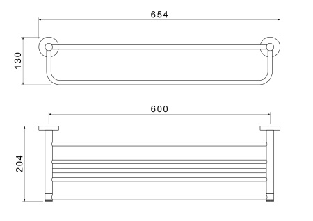 Полка в ванную комнату Aquatek ЕВРОПА AQ4115CR