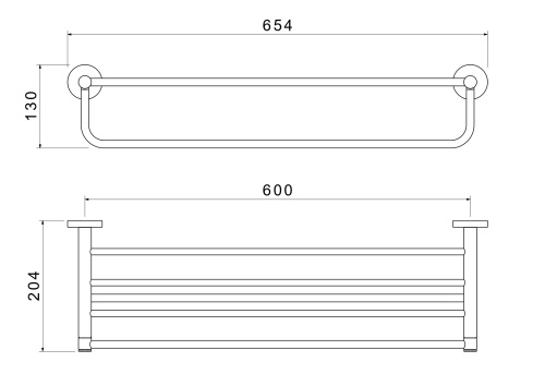 Полка в ванную комнату Aquatek ЕВРОПА AQ4115BGM - фото 2