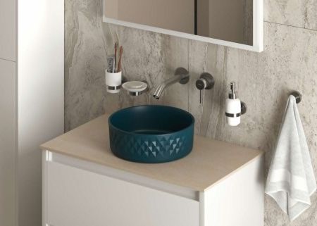 Раковина керамическая Allen Brau Fantasy 4.11033.PT 40х40 накладная цвет зеленый без отверстий под смеситель