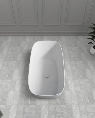 Ванна из искусственного камня Abber Stein AS9612-1.7 170х70 отдельностоящая прямоугольная с ножками