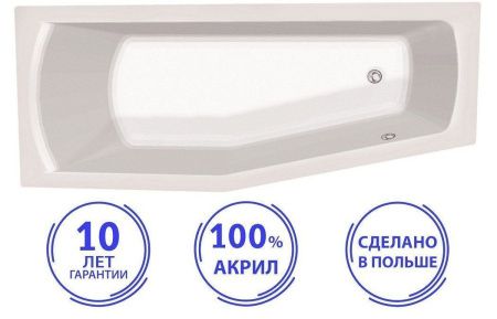 Ванна акриловая C-Bath CBA00401L 160х70 пристенная асимметричная