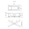 Ванна акриловая 1ACReal Тори Щ0000042932 170х70 пристенная прямоугольная без ножек и каркаса