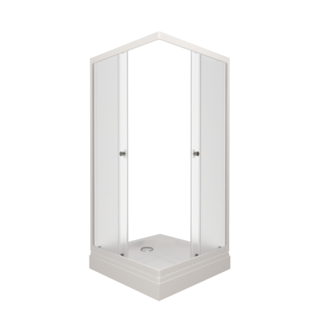 Душевой уголок Тритон Стандарт Щ0000061815 90х90 стекло матовое профиль белый с поддоном