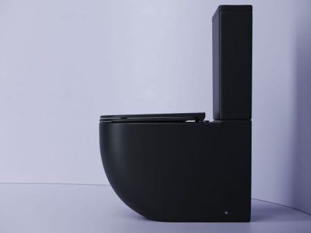 Унитаз напольный с бачком Ceramica Nova METROPOL CN4001MB черный с сиденьем микролифт безободковый душевой смыв