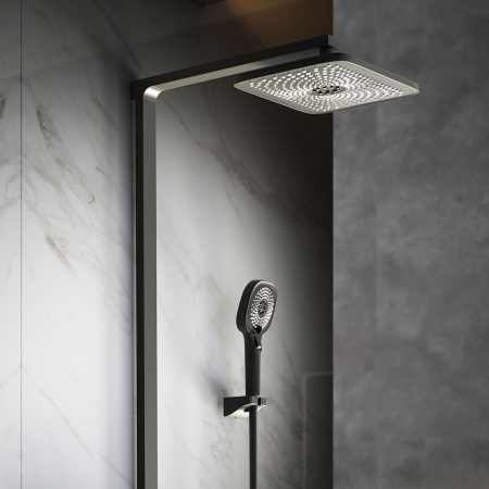 Душевая стойка Vincea Inspire VSFS-3I13TMB настенная цвет черный матовый с термостатом