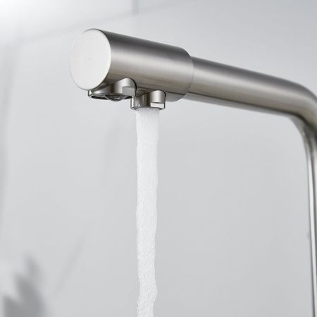 Смеситель для кухни Shevanik S328L на мойку сатин