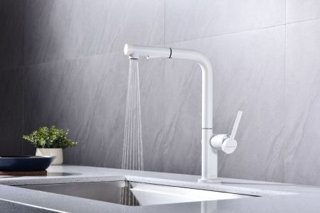 Смеситель для кухни Paulmark NEO Ne214419-WH на мойку белый