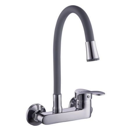 Смеситель для кухни Plstart PD46001-12 настенный хром/серый