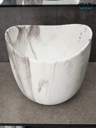 Раковина керамическая Gid Creativo 54479 40х40 накладная цвет многоцветный без отверстий под смеситель