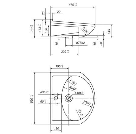 Раковина керамическая Onika Арго 605501 60х50 накладная цвет белый 1 отверстие под смеситель