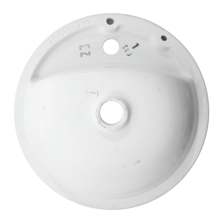 Раковина мебельная из сантехнического фарфора Sanita Luxe Art Inside 43 ART43SLWB01I 40х40 встраиваемая цвет белый