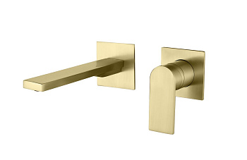 Смеситель AQG Alpha 01ALC180OC встраиваемый в стену золото матовое