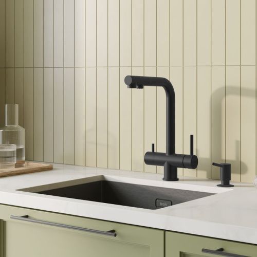 Смеситель для кухни Iddis Umbra UMBBLPFi05 на мойку черный - фото 2