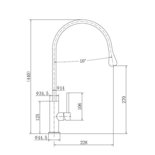 Смеситель для кухни Fashun A54003 на мойку сатин - фото 3