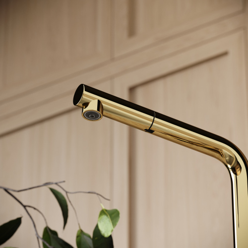 Смеситель для кухни Sancos Spin SC4015ZG на мойку золото - фото 5