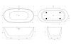 Ванна акриловая BelBagno BB415-1700-800 170х80 отдельностоящая овальная с ножками