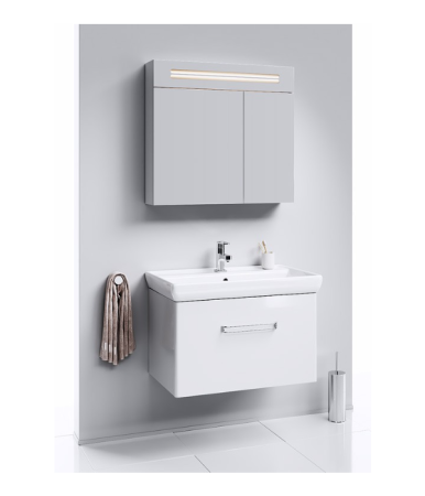 Зеркало-шкаф Aqwella Y Neo.04.08 80х80 подвесной цвет белый