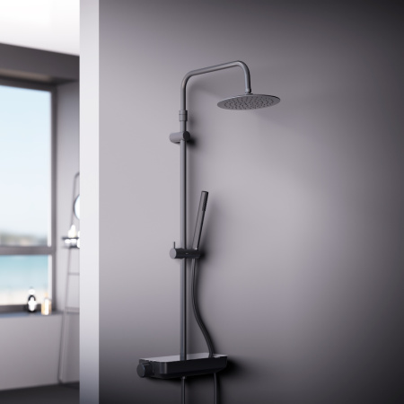 Душевая стойка Damixa Scandinavian Pure 936780300 настенная цвет черный Душевая стойка Damixa Scandinavian Pure 936780300 настенная цвет черный