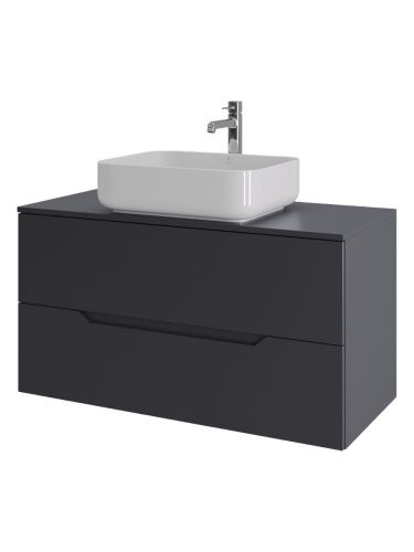 Тумба с раковиной Orange Line Li-100TugMDF+B05-500W 100х50 цвет серый