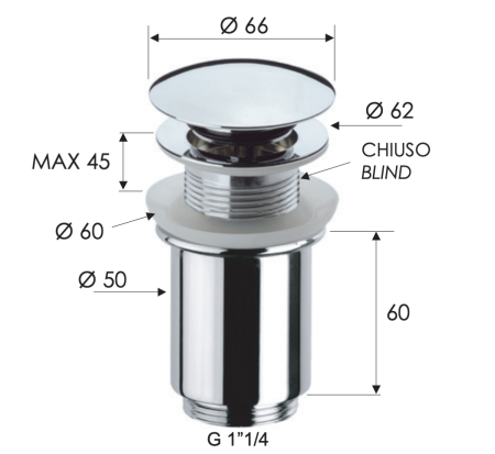 Донный клапан Remer  904CC114XV