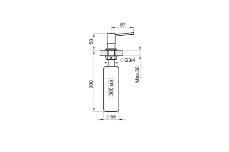 Дозатор Granula 05 D, ЧЁРНЫЙ