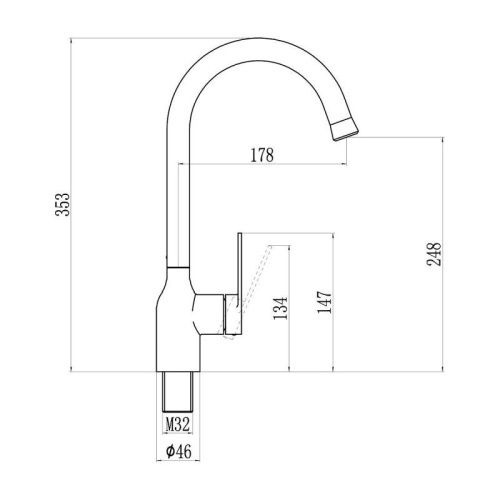 Смеситель для кухни Savol S-601816 на мойку хром - фото 3