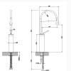 Смеситель Gessi Goccia 33608#031 на раковину хром