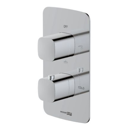 Смеситель для ванны и душа Wasserkraft Naab 8600 8644 Thermo встраиваемый в стену хром с термостатом