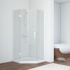 Душевой уголок Vegas-Glass AFA-Pen TUR+NOVO AFA-Pen NOVO 90 01 01 L 90х90 стекло прозрачное профиль белый без поддона