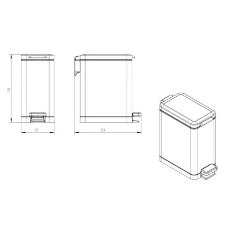 Ведро мусорное Java S-887-10Y