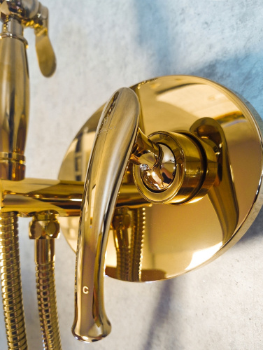 Гигиенический душ со смесителем AltroBagno Beatrice AltroBagnoBeatrice060113Or золото - фото 5