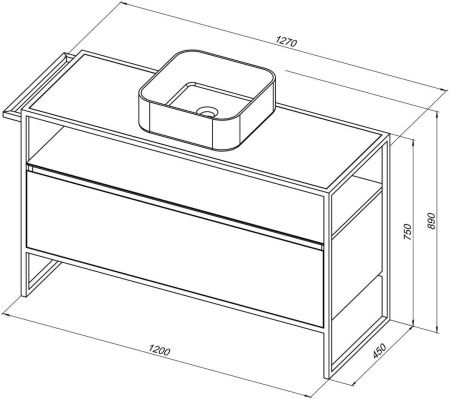 Тумба под раковину Allen Brau Priority 1.31004.WM 120х50 напольная цвет белый