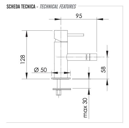 Смеситель Remer X Style X22BG на биде брашированное золото без термостата Смеситель Remer X Style X22BG на биде брашированное золото без термостата