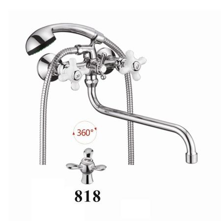 Смеситель для ванны D-Lin D145818 настенный хром