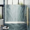 Душевая шторка на ванну Maybah Glass MGV-131-3у 35х140 стекло прозрачное профиль золото ориентация универсальная