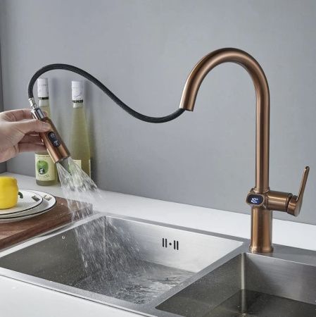 Смеситель для кухни Knotlor KN-100/RB на мойку бронза