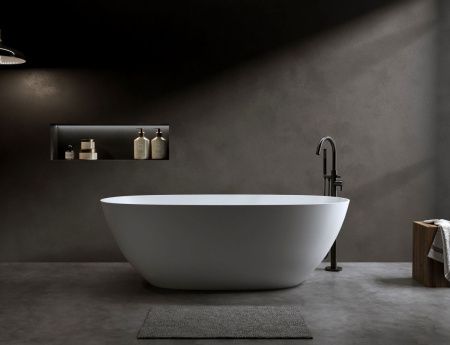 Ванна из искусственного камня Timo SATU SATU1650 165х80 отдельностоящая овальная