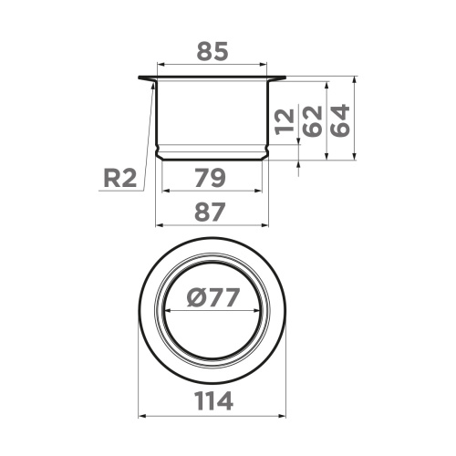 Сменная удлиненная горловина для измельчителя Nagare Slim Omoikiri NA-03-IN 4956715 - фото 2